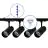 Bright Choice Komplettset 1-Phasen Rail 2 Meter Schwarz | incl. 4x Spot + GU10 2700K 3W Dimmbar + Abschlusskappe, Stromanschluss und I-Verbinder