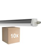 Lot 10x Ledvance Étanche Réglette Imperméable FLEX Câblage Traversant PC 34W 5600lm - 840 Blanc Froid | 120cm -Équivalent 2x36W