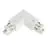 Connecteur triphasé d'angle Terre externe 90D - Blanc