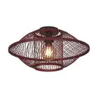 Good&Mojo Plafonnier Maui Bambou Burgundy S | Convient pour 1x E27 