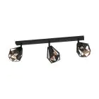 Eglo Plafonnier Carlton 7 Acier Noir Cuivre | IP20 - Convient pour 3x E27 